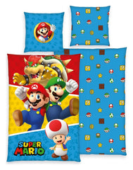 Pokémon Bed linen Super Mario (Mario, Luigi, Toad, Bowser) 135 x 200 cm 4070396004155