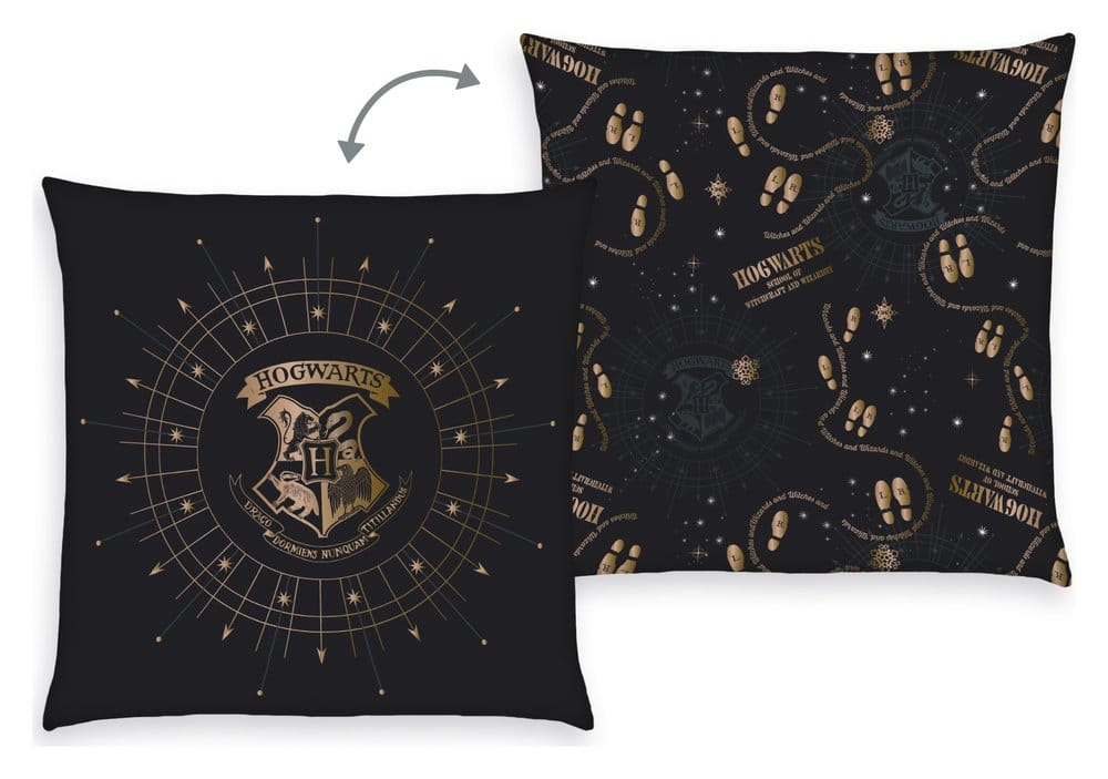 Harry Potter Pillow Hogwarts Crest & Marauder's Map 40 x 40 cm 4070396009433