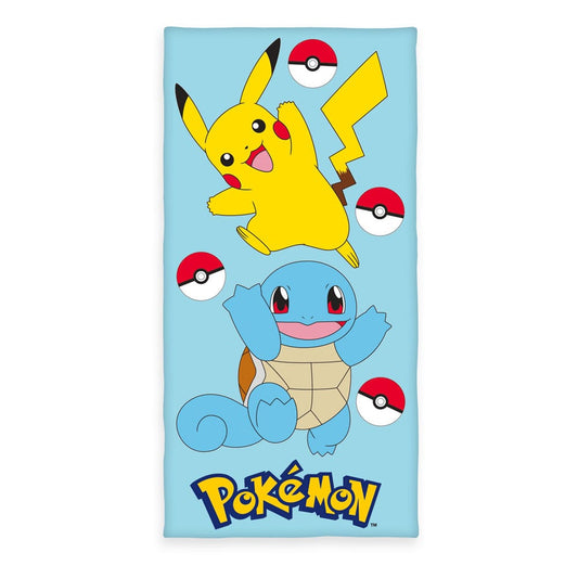 Pokemon Velour Pikachu & Squirtle 75 x 150 cm 4006891983282