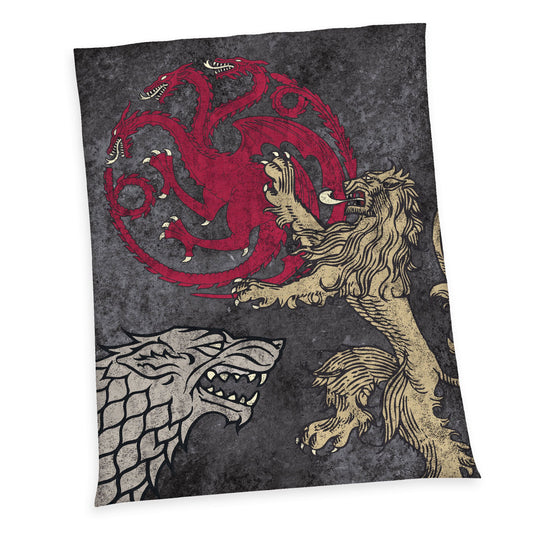 Game Of Thrones Fleece Blanket Logos 150 x 200 cm 4006891961785