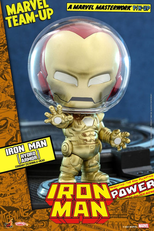 Marvel Comics Cosbaby (S) Mini Figure Iron Man (Hydro Armor) 10 cm 4895228608284