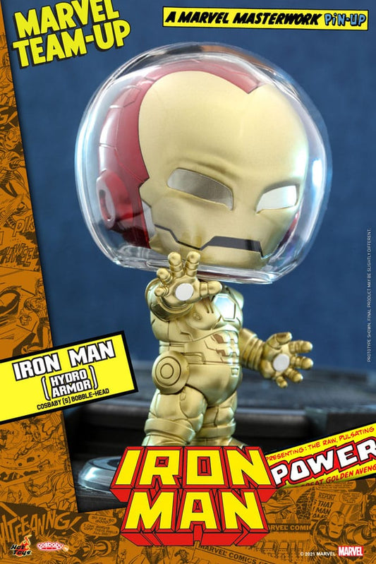 Marvel Comics Cosbaby (S) Mini Figure Iron Man (Hydro Armor) 10 cm 4895228608284
