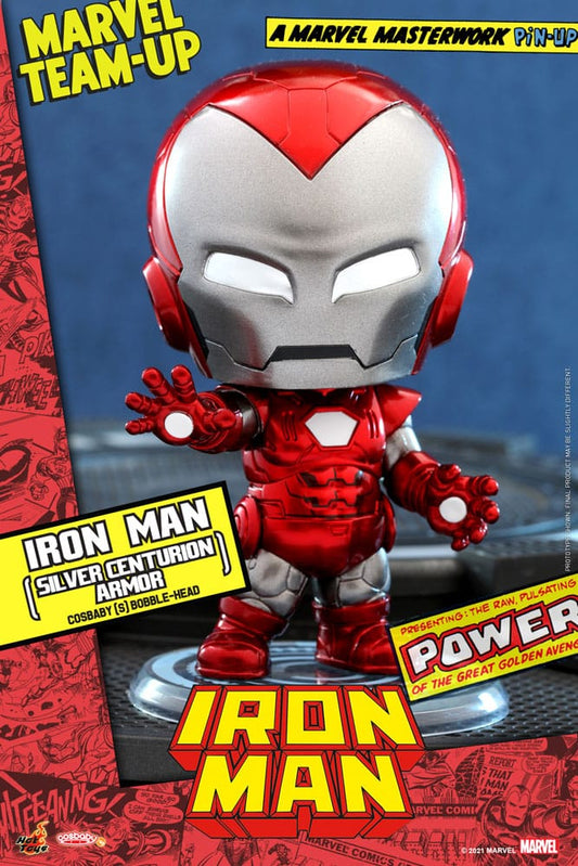 Marvel Comics Cosbaby (S) Mini Figure Iron Man (Silver Centurion Armor) 10 cm 4895228608307