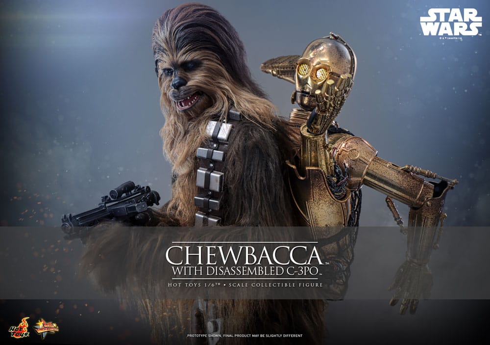 Star Wars Episode V Movie Masterpiece Action Figure 1/6 Chewbacca with Disassembled C-3PO 36 cm 903739