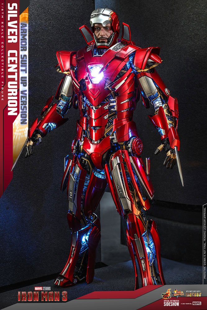 Iron Man 3 Movie Masterpiece Action Figure 1/6 Silver Centurion (Armor Suit Up Version) 32 cm 4895228609458