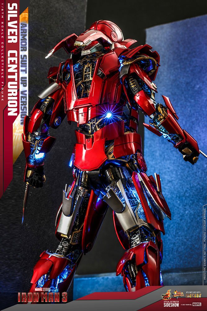 Iron Man 3 Movie Masterpiece Action Figure 1/6 Silver Centurion (Armor Suit Up Version) 32 cm 4895228609458