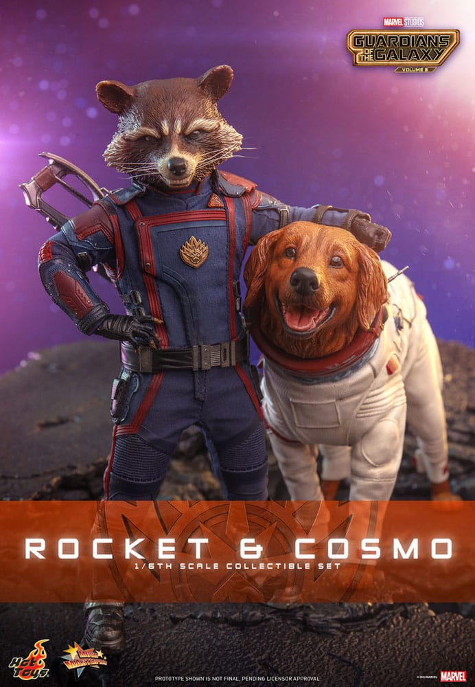 Guardians of the Galaxy Vol. 3 Movie Masterpiece Action Figuren 1/6 Rocket & Cosmo 16 cm 912327