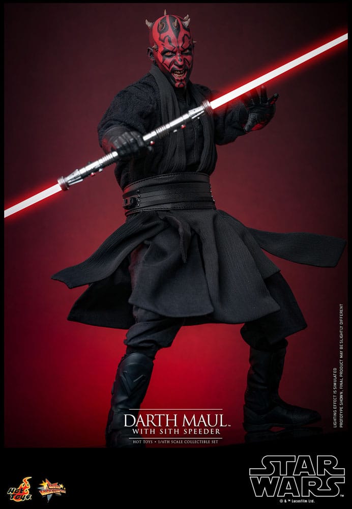 Star Wars Episode I Movie Masterpiece Action Figure 1/6 Darth Maul with Sith Speeder 29 cm 4895228617842