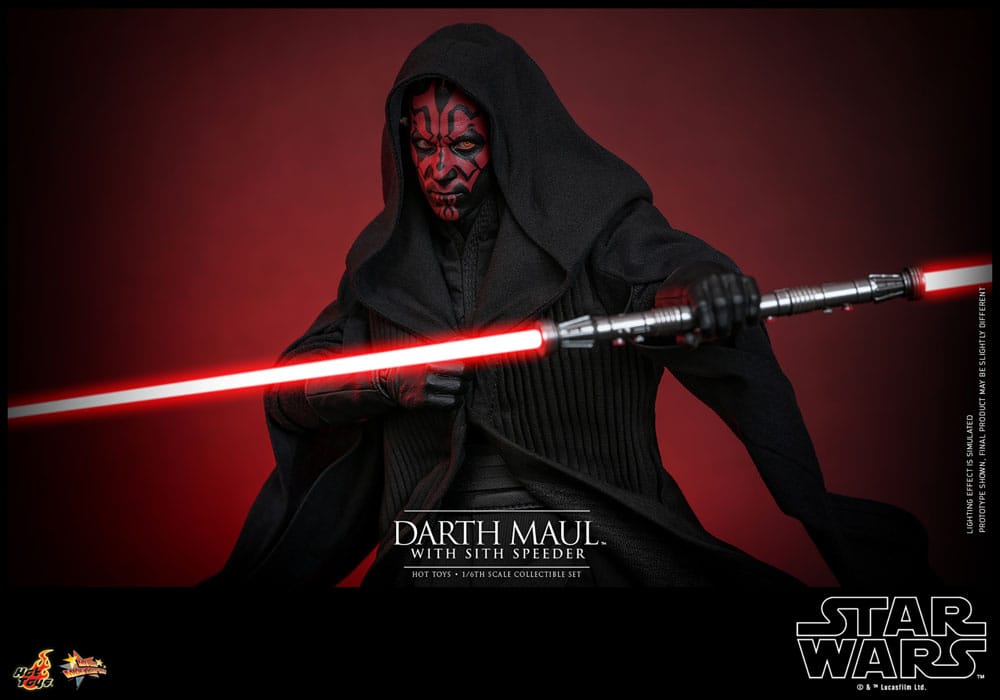 Star Wars Episode I Movie Masterpiece Action Figure 1/6 Darth Maul with Sith Speeder 29 cm 4895228617842