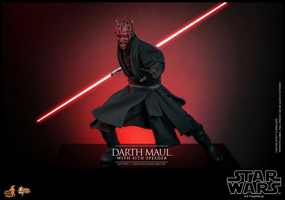 Star Wars Episode I Movie Masterpiece Action Figure 1/6 Darth Maul with Sith Speeder 29 cm 4895228617842