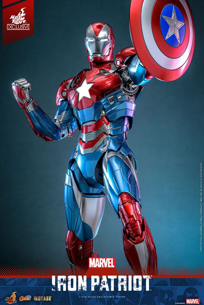 Marvel Comic Diecast Masterpiece Action Figure 1/6 Iron Patriot Hot Toys Exclusive 32 cm 913805