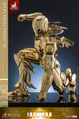 Iron Man Movie Masterpiece Diecast Action Figure 1/6 Iron Man Mark III (Gold Color Version) Hot Toys Exclusive 33 cm 913832
