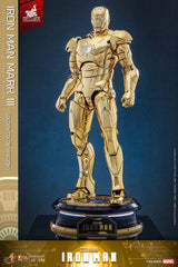 Iron Man Movie Masterpiece Diecast Action Figure 1/6 Iron Man Mark III (Gold Color Version) Hot Toys Exclusive 33 cm 913832