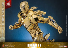 Iron Man Movie Masterpiece Diecast Action Figure 1/6 Iron Man Mark III (Gold Color Version) Hot Toys Exclusive 33 cm 913832