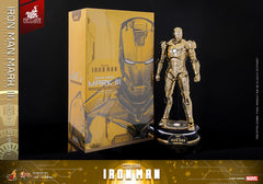 Iron Man Movie Masterpiece Diecast Action Figure 1/6 Iron Man Mark III (Gold Color Version) Hot Toys Exclusive 33 cm 913832