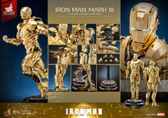 Iron Man Movie Masterpiece Diecast Action Figure 1/6 Iron Man Mark III (Gold Color Version) Hot Toys Exclusive 33 cm 913832