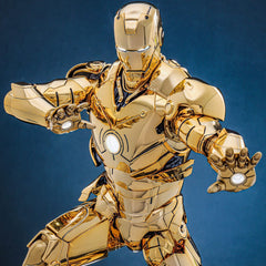 Iron Man Movie Masterpiece Diecast Action Figure 1/6 Iron Man Mark III (Gold Color Version) Hot Toys Exclusive 33 cm 4895228619273