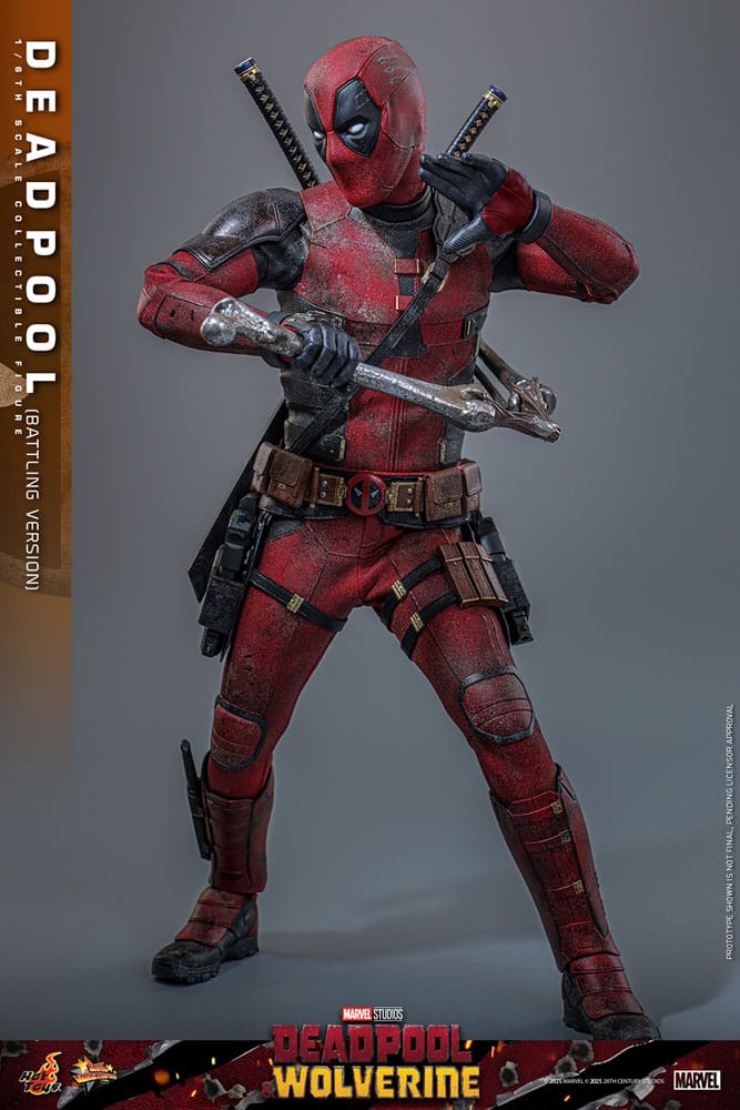 Deadpool & Wolverine Movie Masterpiece Action Figure 1/6 Deadpool (Battling Version) 31 cm 4895228620347