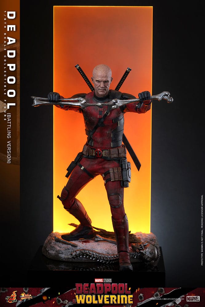 Deadpool & Wolverine Movie Masterpiece Action Figure 1/6 Deadpool (Battling Version) 31 cm 4895228620347