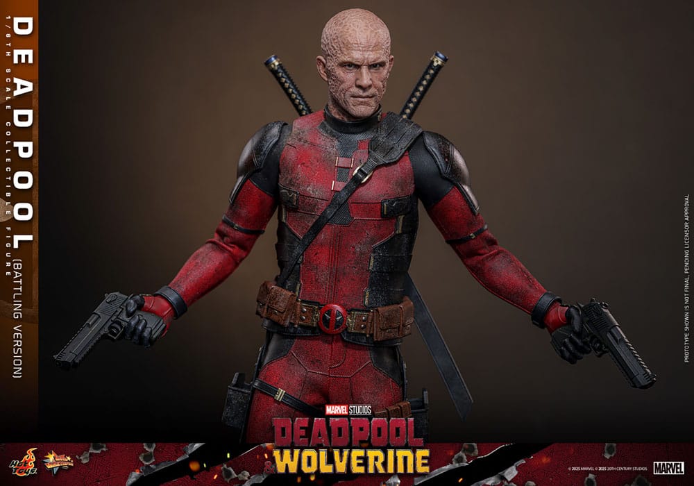 Deadpool & Wolverine Movie Masterpiece Action Figure 1/6 Deadpool (Battling Version) 31 cm 4895228620347