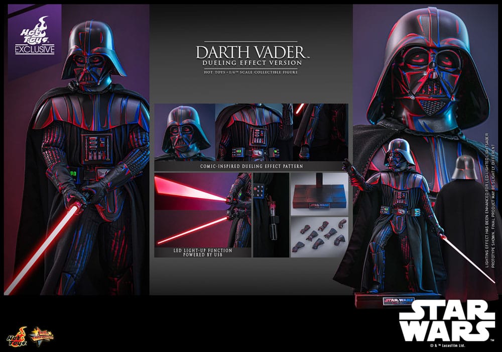 Star Wars Movie Masterpiece Action Figure 1/6 Darth Vader (Dueling Effect Version) Hot Toys Exclusive 35 cm 4895228620224