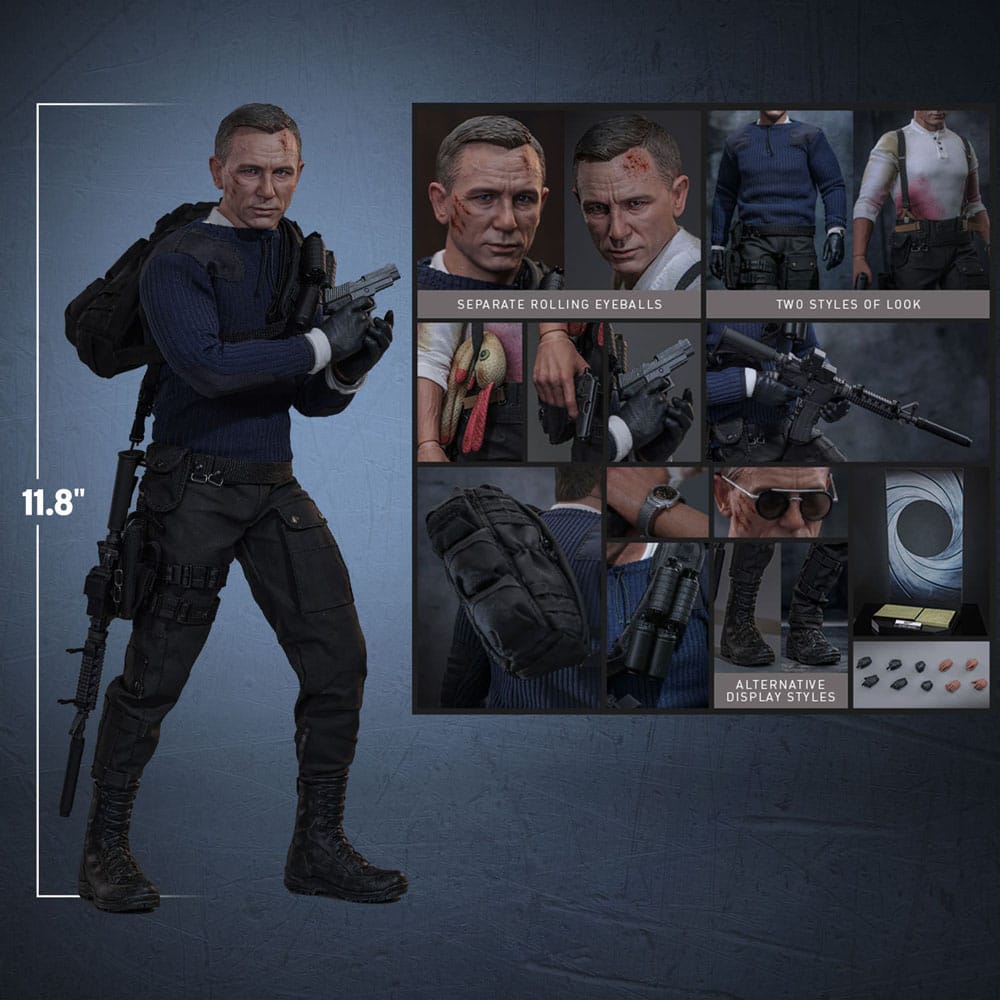 No Time To Die Movie Masterpiece Action Figure 1/6 James Bond (Commando Outfit) Hot Toys Exclusive 30 cm 4895228621603