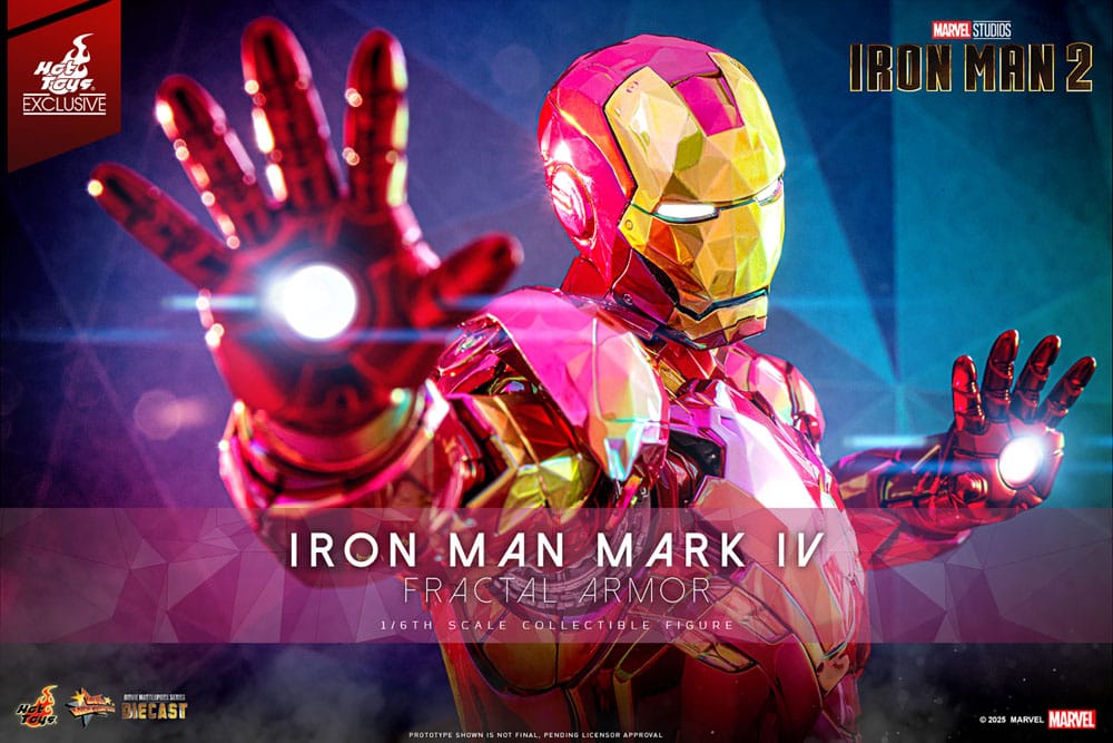 Iron Man Movie Masterpiece Diecast Action Figure 1/6 Iron Man Mark VI (Fractal Armor) Hot Toys Exclusive 33 cm 4895228620613