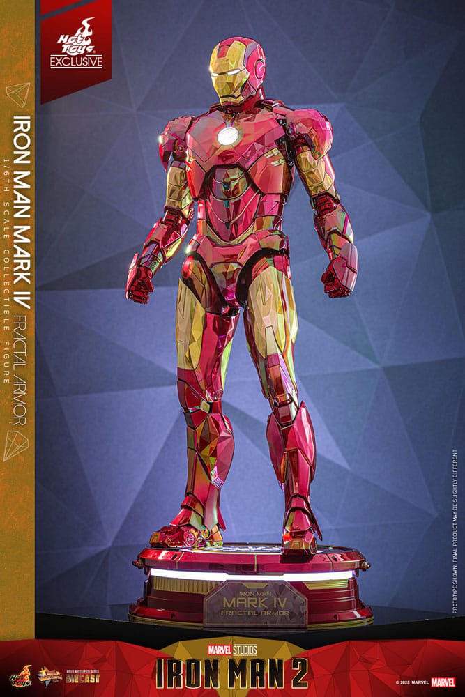 Iron Man Movie Masterpiece Diecast Action Figure 1/6 Iron Man Mark VI (Fractal Armor) Hot Toys Exclusive 33 cm 4895228620613