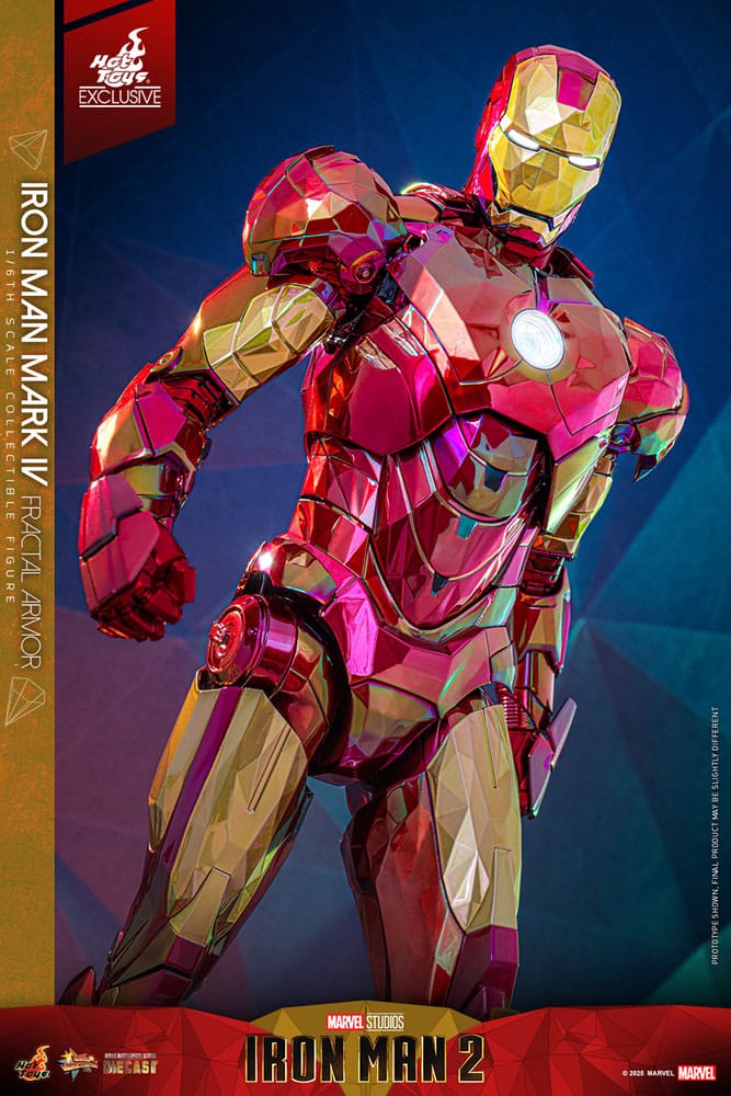 Iron Man Movie Masterpiece Diecast Action Figure 1/6 Iron Man Mark VI (Fractal Armor) Hot Toys Exclusive 33 cm 4895228620613