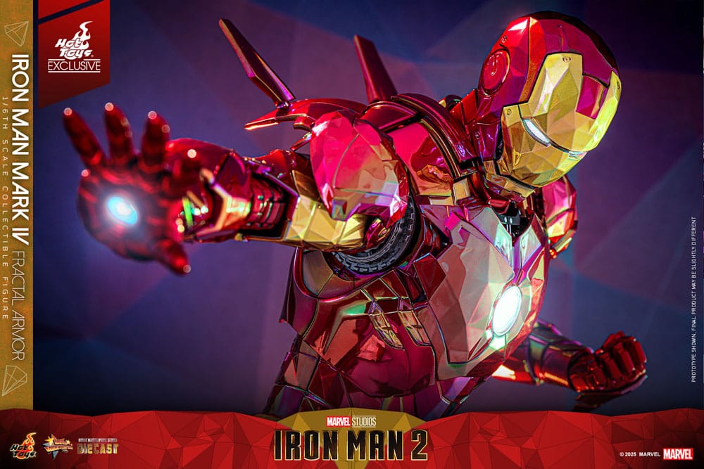 Iron Man Movie Masterpiece Diecast Action Figure 1/6 Iron Man Mark VI (Fractal Armor) Hot Toys Exclusive 33 cm 4895228620613