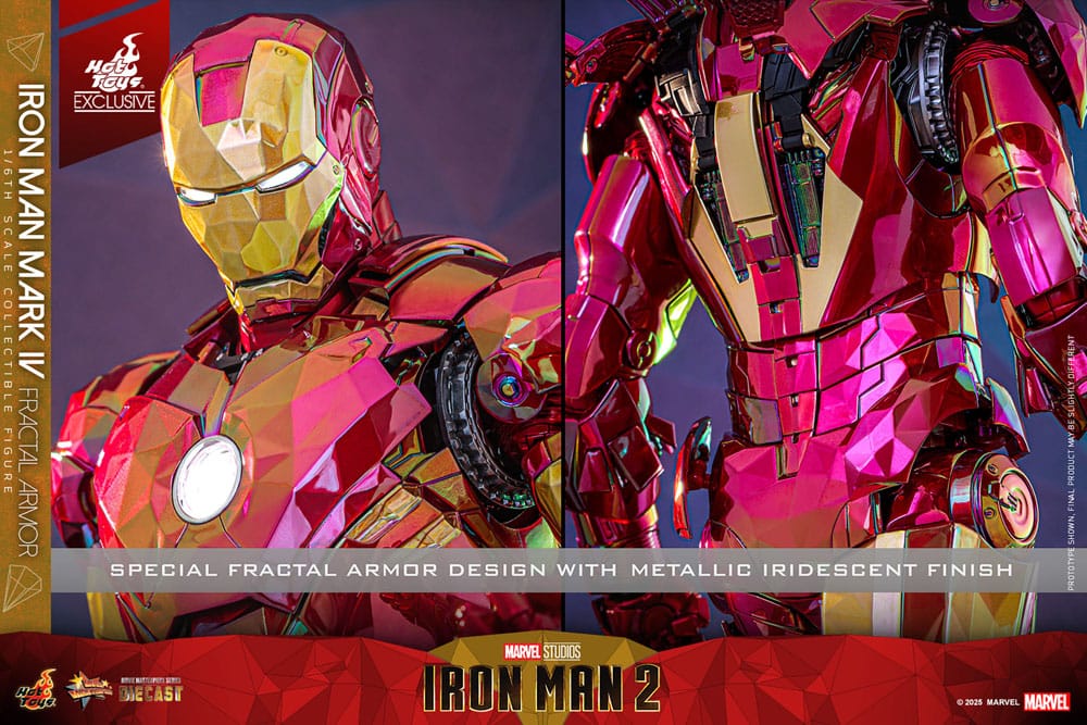 Iron Man Movie Masterpiece Diecast Action Figure 1/6 Iron Man Mark VI (Fractal Armor) Hot Toys Exclusive 33 cm 4895228620613