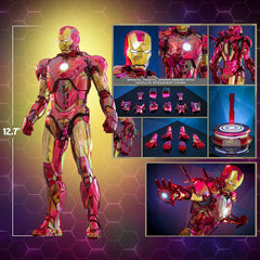 Iron Man Movie Masterpiece Diecast Action Figure 1/6 Iron Man Mark VI (Fractal Armor) Hot Toys Exclusive 33 cm 4895228620613