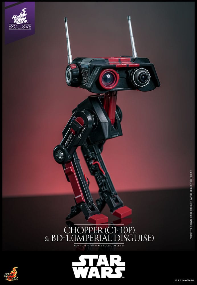 Star Wars Action Figure Set 1/6 Chopper (C1-10P&trade) & BD-1&trade (Imperial Disguise) 18 cm & 8 cm 4895228620989