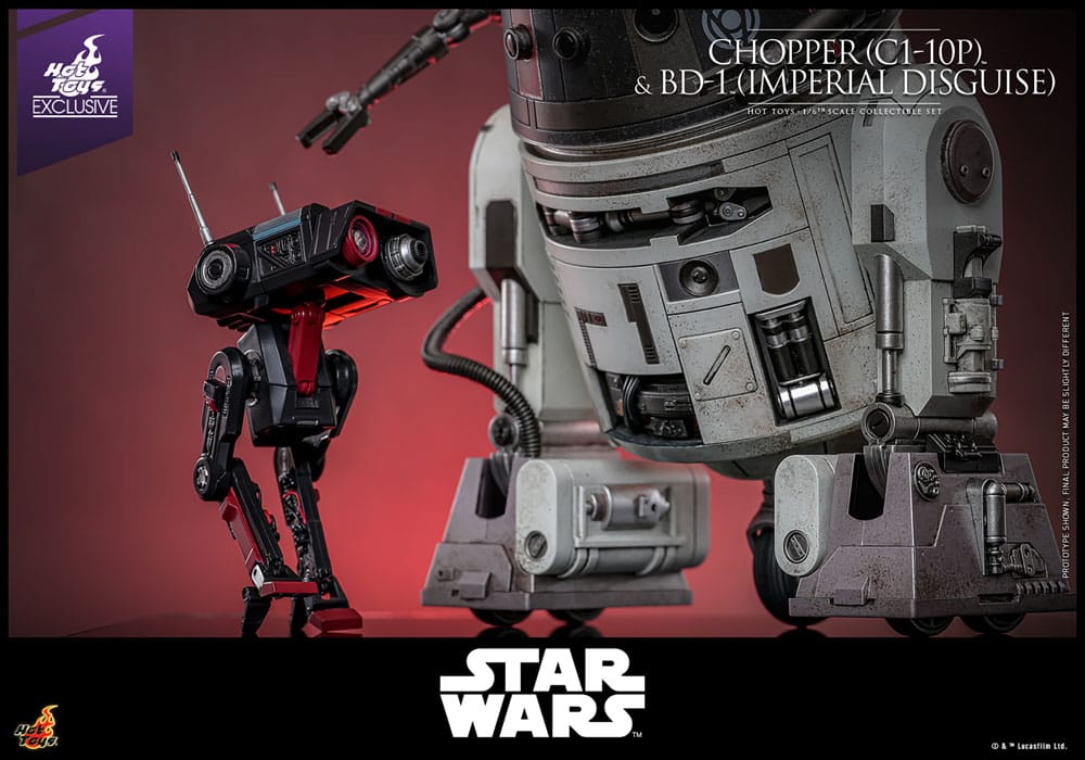 Star Wars Action Figure Set 1/6 Chopper (C1-10P&trade) & BD-1&trade (Imperial Disguise) 18 cm & 8 cm 4895228620989