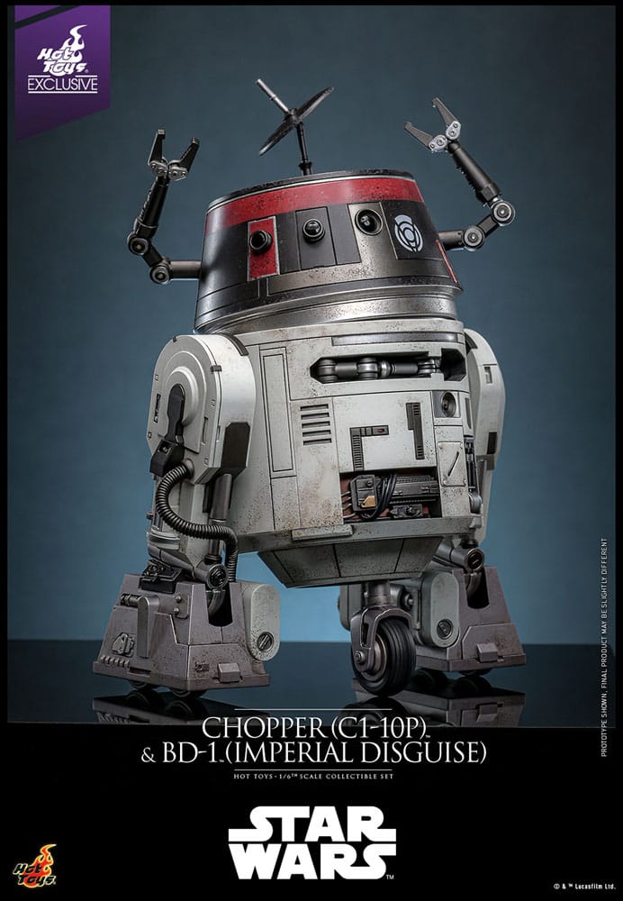 Star Wars Action Figure Set 1/6 Chopper (C1-10P&trade) & BD-1&trade (Imperial Disguise) 18 cm & 8 cm 4895228620989