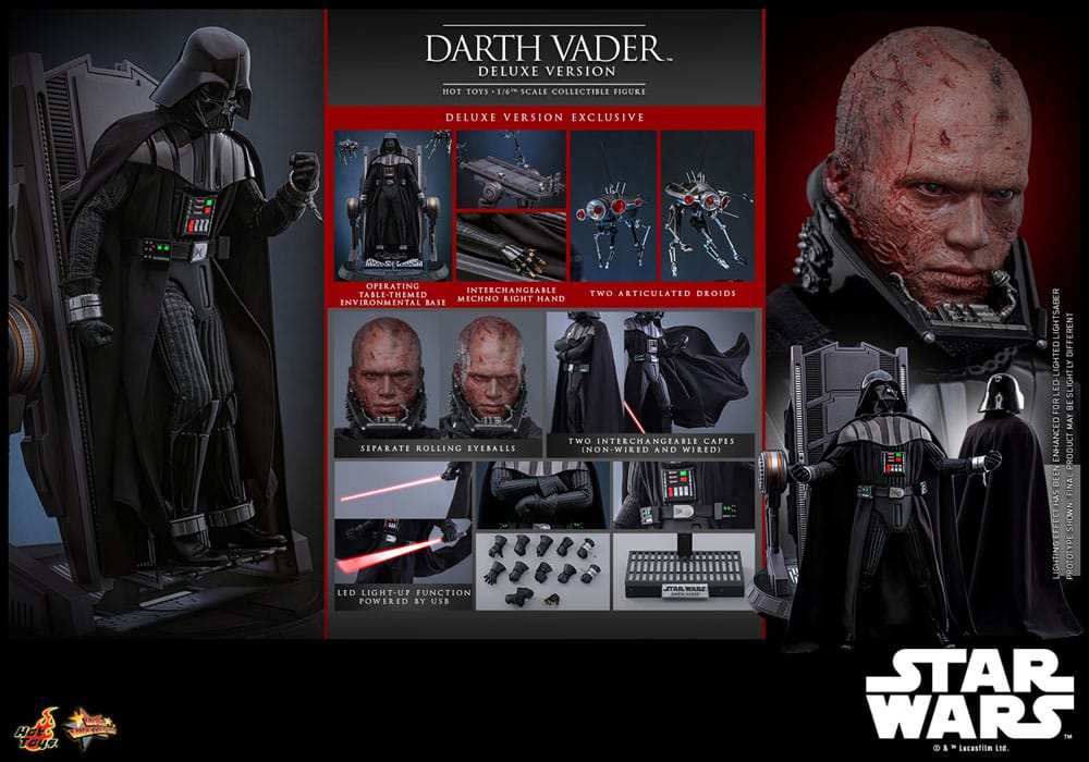 Star Wars: Episode III - Revenge of the Sith Movie Masterpiece Action Figure 1/6 Darth Vader (Deluxe Version) 35 cm 4895228621689