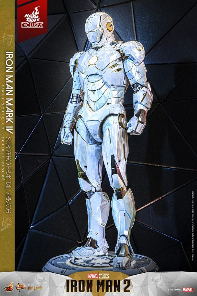 Iron Man 2 Movie Masterpiece Diecast Action Figure 1/6 Iron Man Mark IV (Sub-Zero Fractal Armor) Hot Toys Exclusive 33 cm 4895228622815