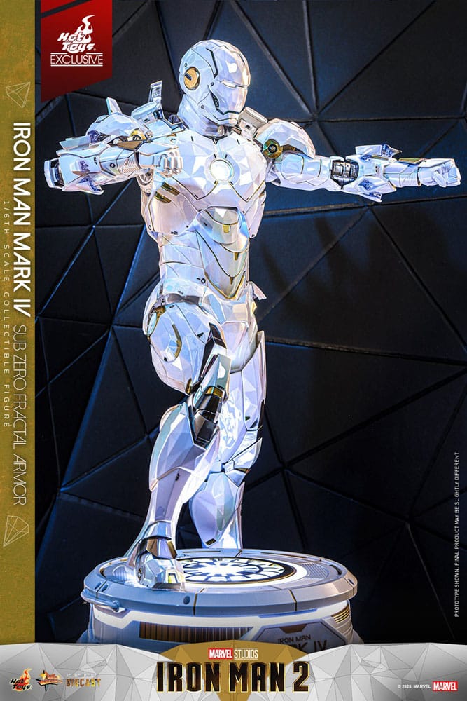 Iron Man 2 Movie Masterpiece Diecast Action Figure 1/6 Iron Man Mark IV (Sub-Zero Fractal Armor) Hot Toys Exclusive 33 cm 4895228622815