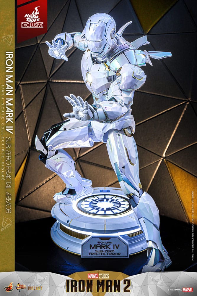 Iron Man 2 Movie Masterpiece Diecast Action Figure 1/6 Iron Man Mark IV (Sub-Zero Fractal Armor) Hot Toys Exclusive 33 cm 4895228622815
