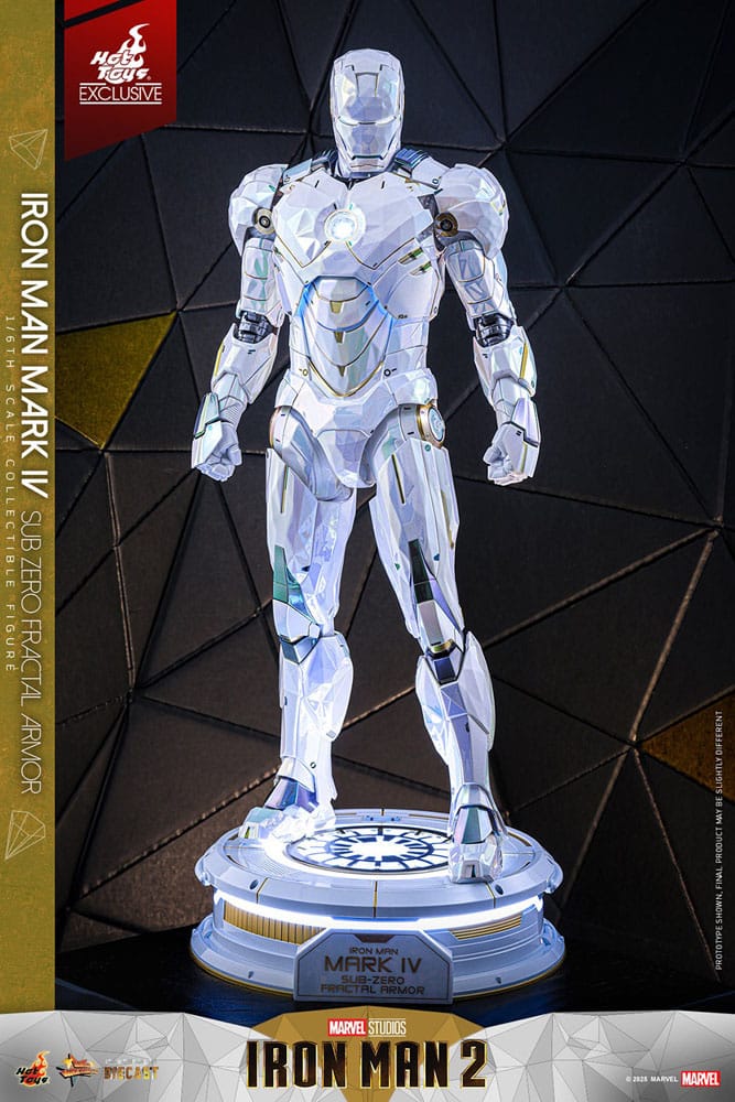Iron Man 2 Movie Masterpiece Diecast Action Figure 1/6 Iron Man Mark IV (Sub-Zero Fractal Armor) Hot Toys Exclusive 33 cm 4895228622815