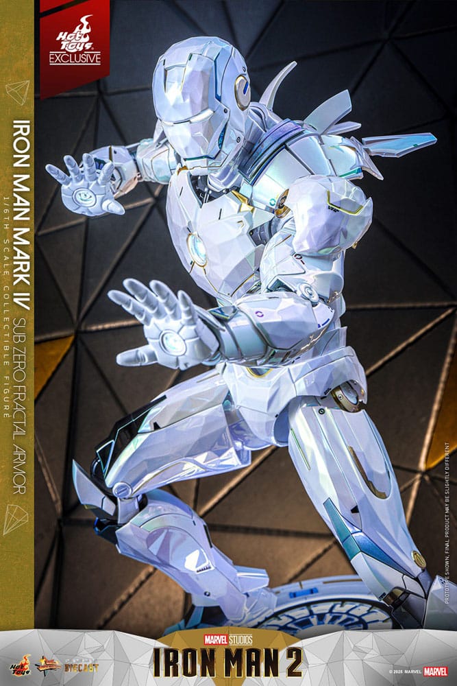 Iron Man 2 Movie Masterpiece Diecast Action Figure 1/6 Iron Man Mark IV (Sub-Zero Fractal Armor) Hot Toys Exclusive 33 cm 4895228622815