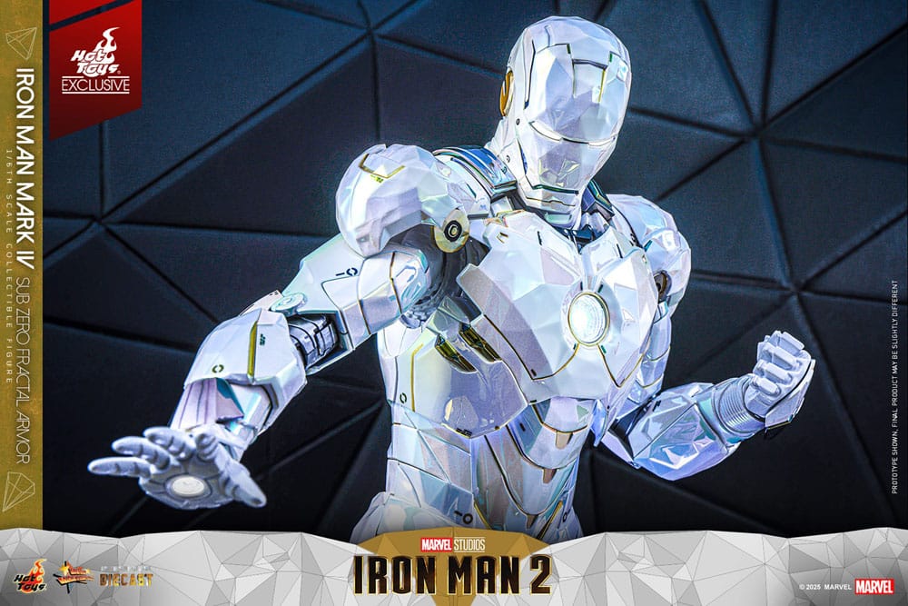 Iron Man 2 Movie Masterpiece Diecast Action Figure 1/6 Iron Man Mark IV (Sub-Zero Fractal Armor) Hot Toys Exclusive 33 cm 4895228622815