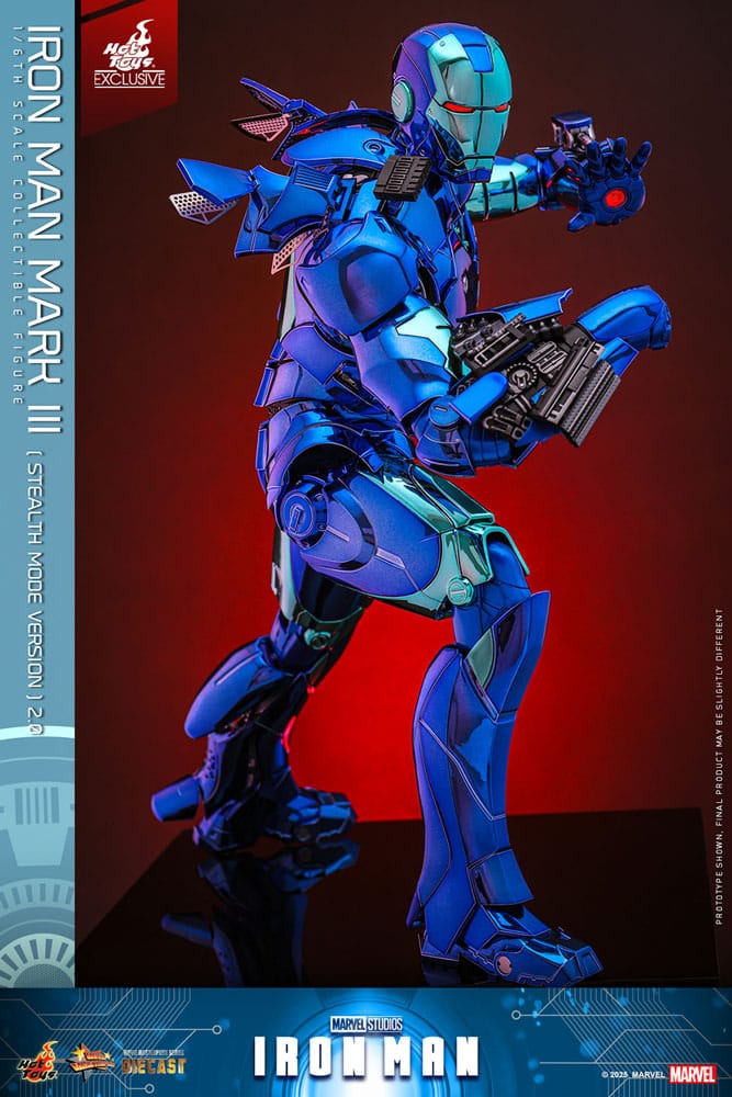 Iron Man Movie Masterpiece Diecast Action Figure 1/6 Iron Man Mark III (Stealth Mode Ver.) 2.0 Hot Toys Exclusive 33 cm 4895228621924