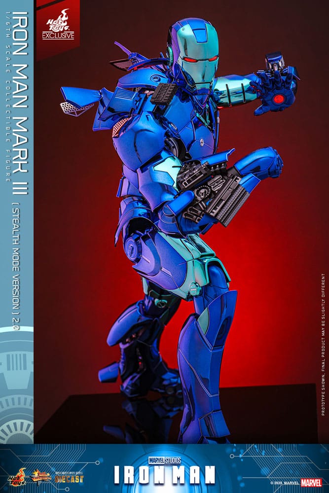 Iron Man Movie Masterpiece Diecast Action Figure 1/6 Iron Man Mark III (Stealth Mode Ver.) 2.0 Hot Toys Exclusive 33 cm 4895228621924