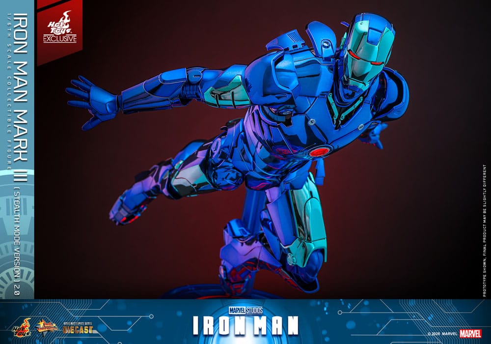 Iron Man Movie Masterpiece Diecast Action Figure 1/6 Iron Man Mark III (Stealth Mode Ver.) 2.0 Hot Toys Exclusive 33 cm 4895228621924