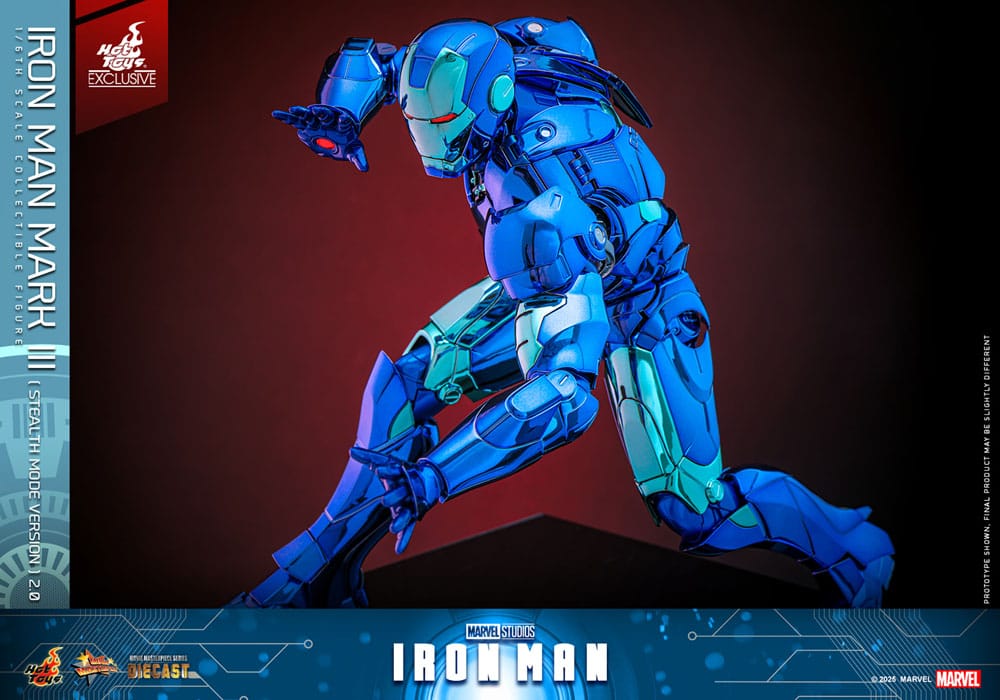 Iron Man Movie Masterpiece Diecast Action Figure 1/6 Iron Man Mark III (Stealth Mode Ver.) 2.0 Hot Toys Exclusive 33 cm 4895228621924