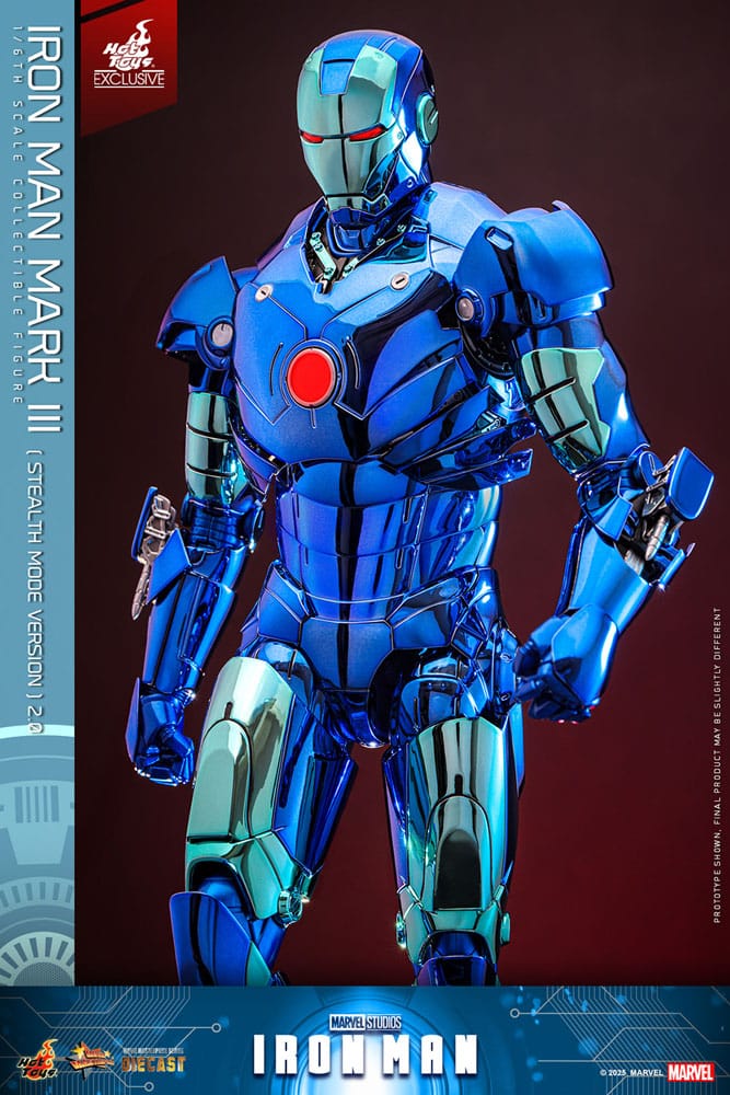 Iron Man Movie Masterpiece Diecast Action Figure 1/6 Iron Man Mark III (Stealth Mode Ver.) 2.0 Hot Toys Exclusive 33 cm 4895228621924
