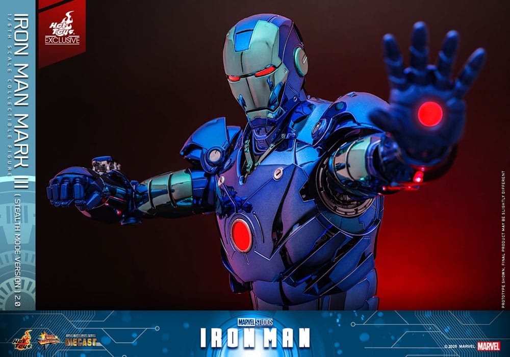 Iron Man Movie Masterpiece Diecast Action Figure 1/6 Iron Man Mark III (Stealth Mode Ver.) 2.0 Hot Toys Exclusive 33 cm 4895228621924