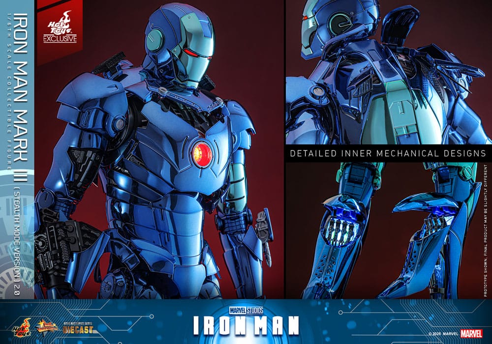 Iron Man Movie Masterpiece Diecast Action Figure 1/6 Iron Man Mark III (Stealth Mode Ver.) 2.0 Hot Toys Exclusive 33 cm 4895228621924