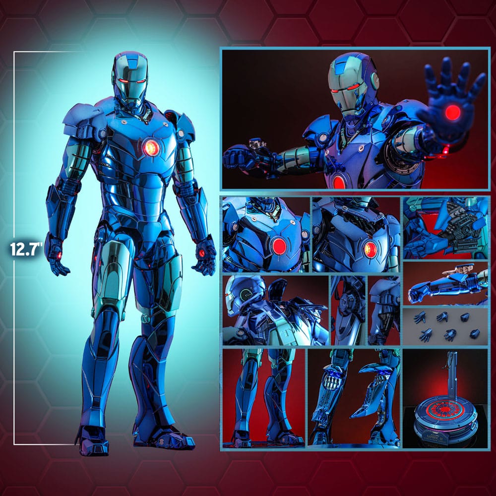 Iron Man Movie Masterpiece Diecast Action Figure 1/6 Iron Man Mark III (Stealth Mode Ver.) 2.0 Hot Toys Exclusive 33 cm 4895228621924